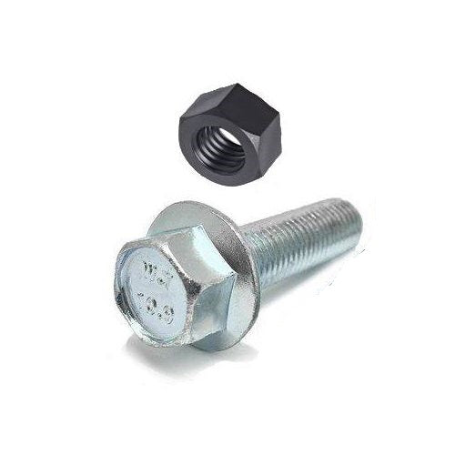 Flange Bolt (Dia-10mm, Length-35mm, Pitch- 1.25mm) with Nut